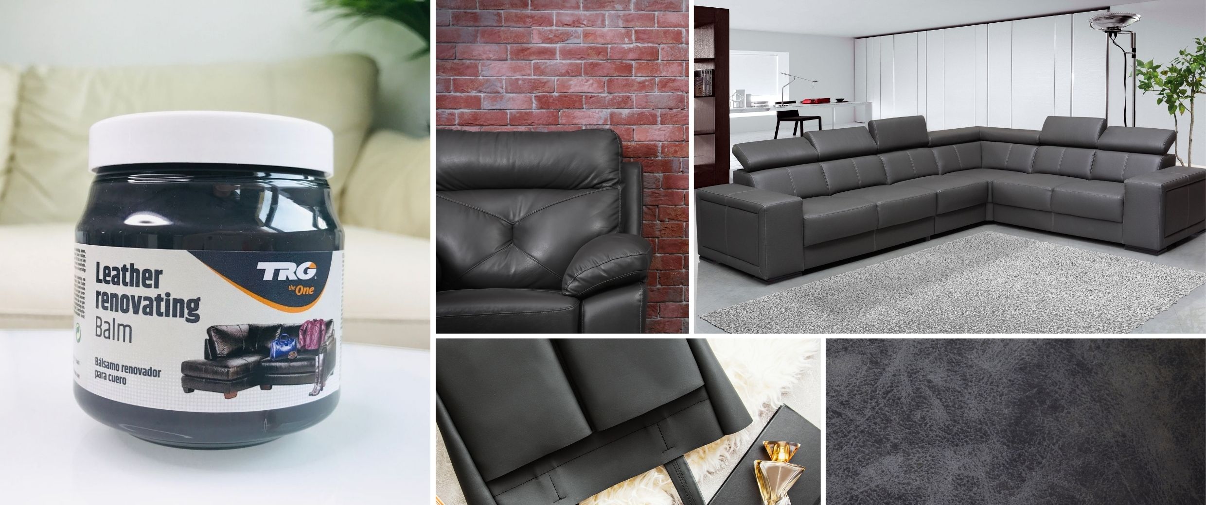 Šedý Krém na šedé kožené sedačky 115 Grey Leather Renovating Balm TRG